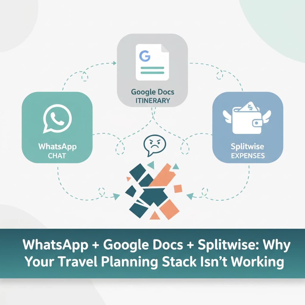 whatsapp google docs splitwise why your group travel planning stack isnt working
